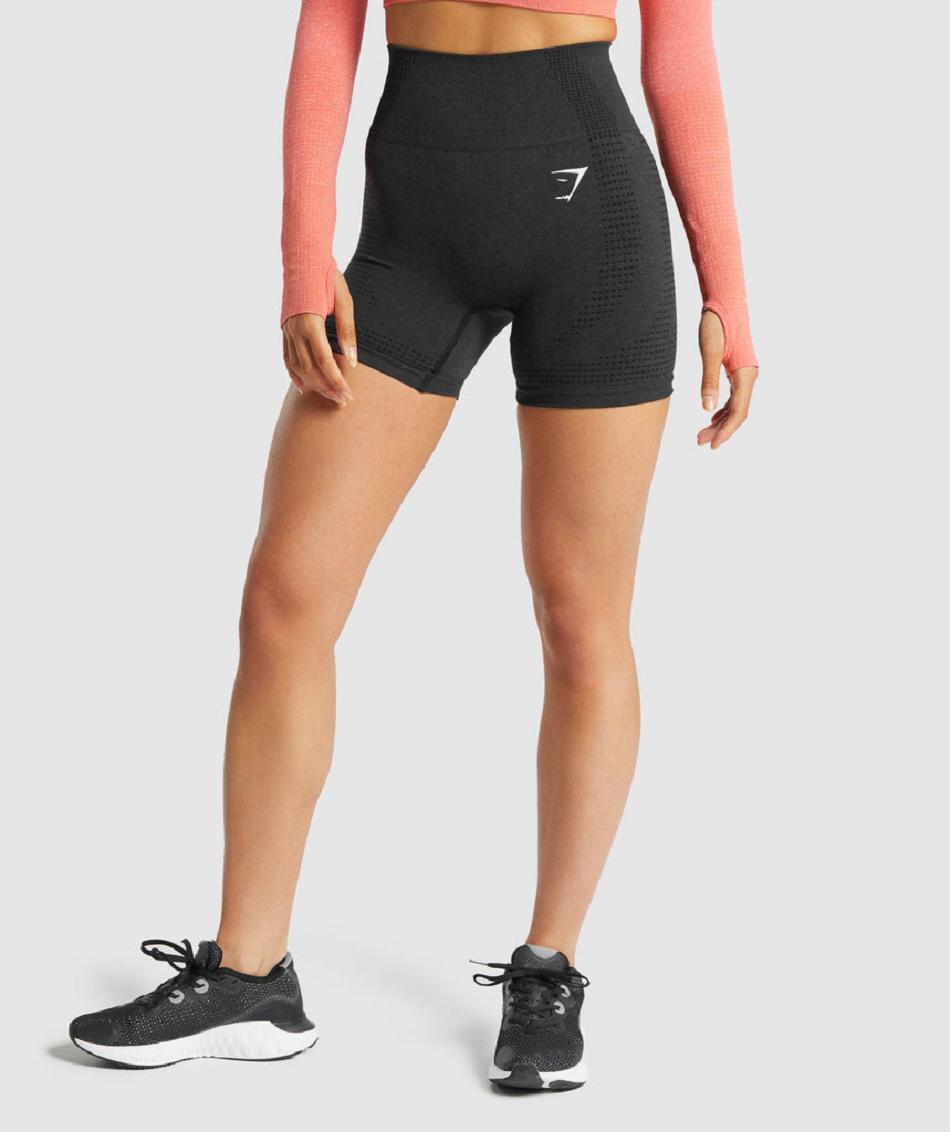 Szorty Damskie Gymshark Vital Seamless 2.0 Czarne | PL 2348VRW